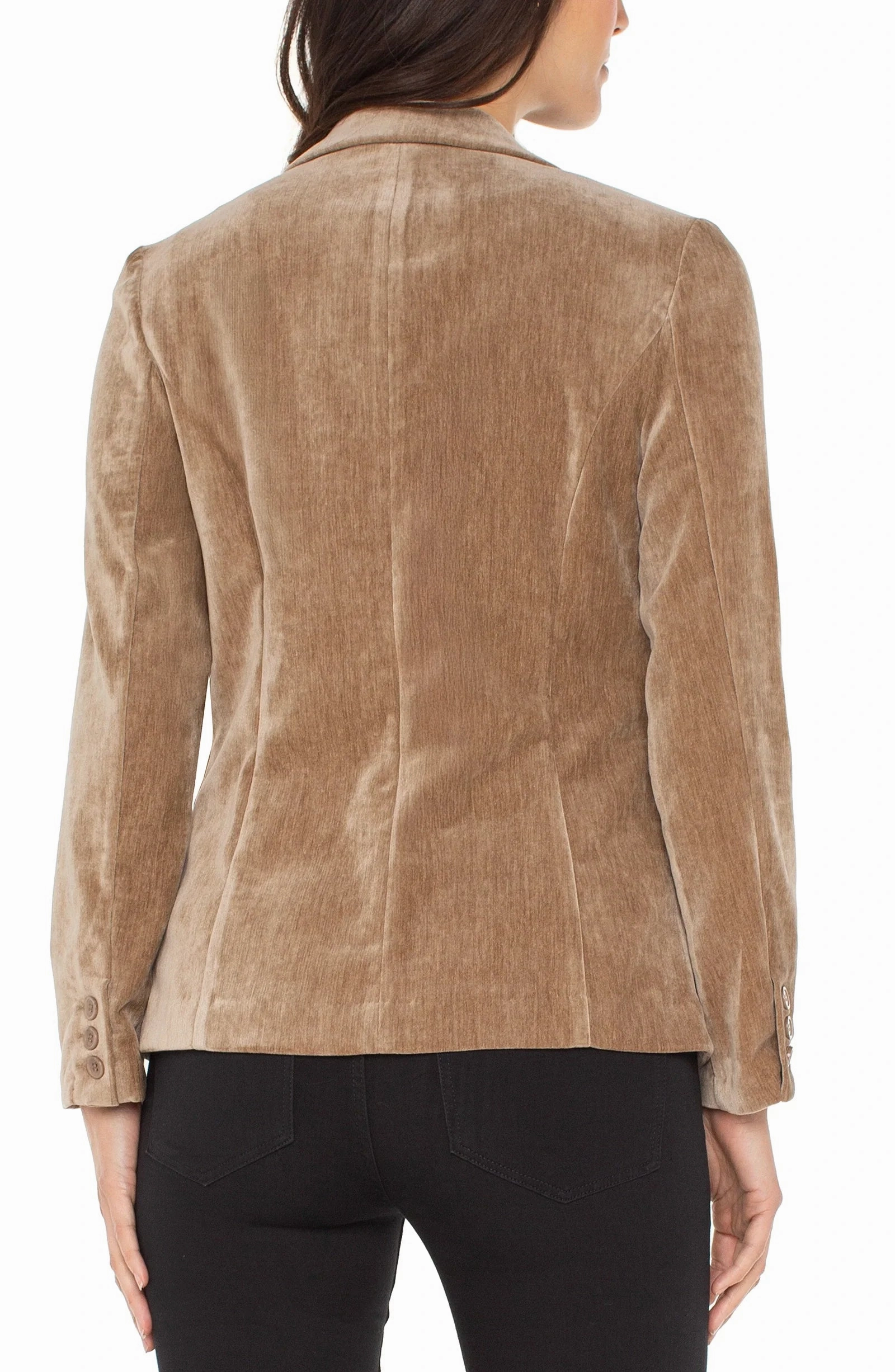 Versatile Design Quick Release Buckle Mechanism Liverpool Los Angeles Fitted Blazer in Harvest Khaki