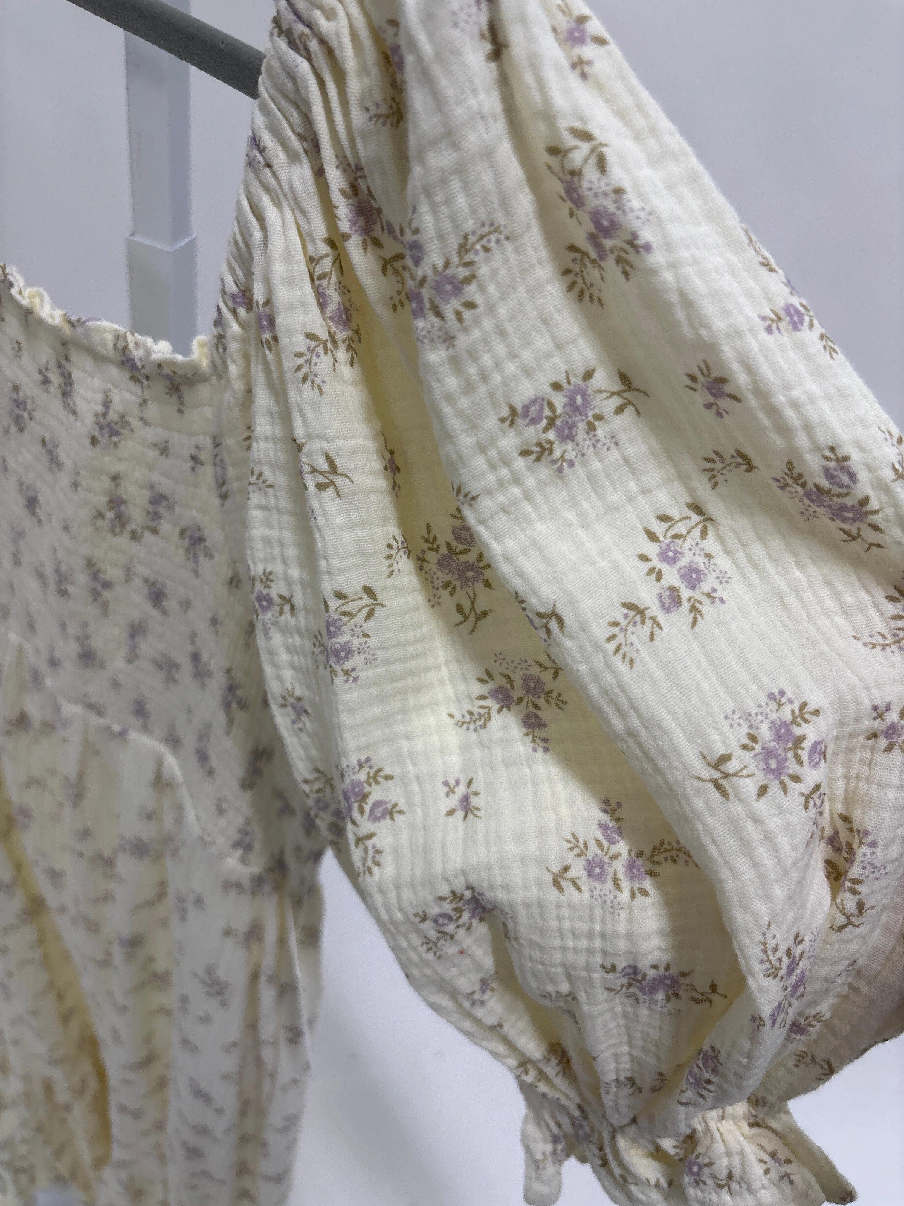 Livvy 100% Cotton Maxi Dress in Lilac Floral - Bump Friendly & Inclusive Sizing Quick Look