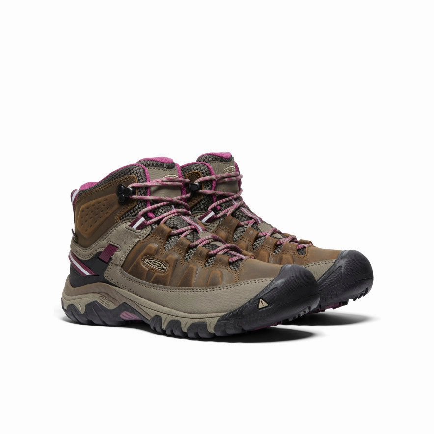 Women's Targhee III Waterproof Mid  |  Weiss/Boysenberry rubber Classic Core