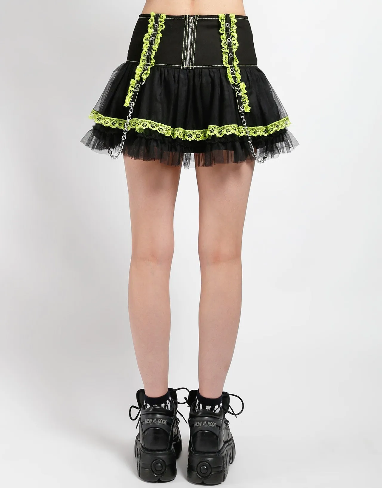 Easy Stretch Fit Breathable back panel LOLITA TUTU SKIRT LIME