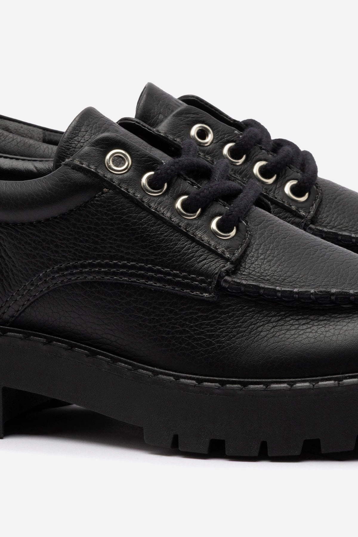 Bold Sprint premium design London Lace Up Loafer In Black Leather