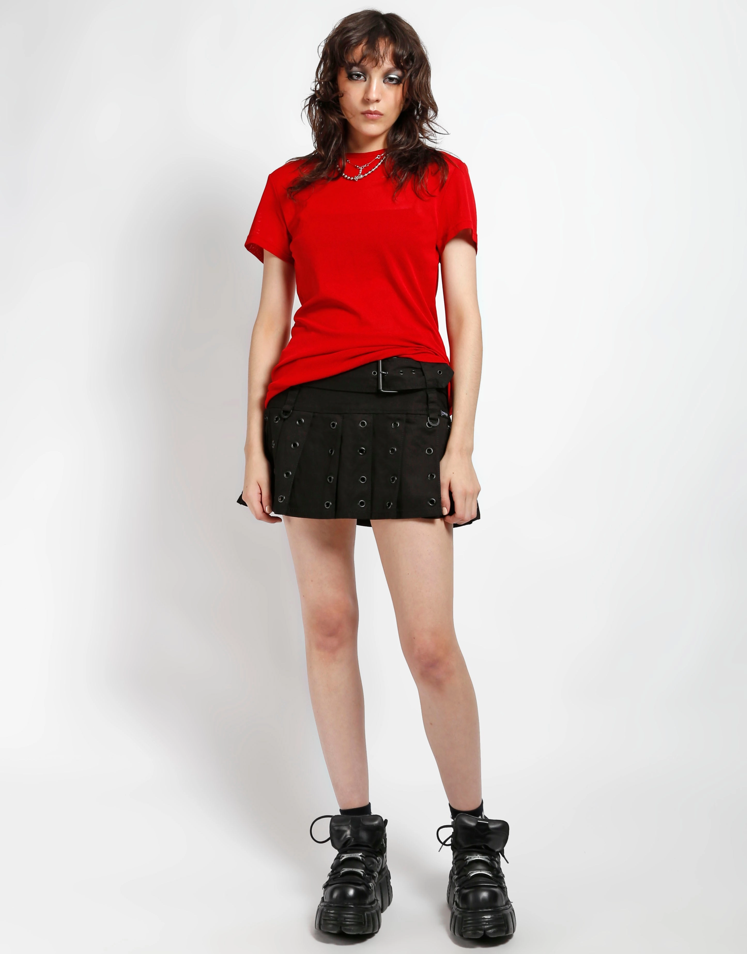 SHORT SLEEVE FISHNET RED EcoFriendlyDye