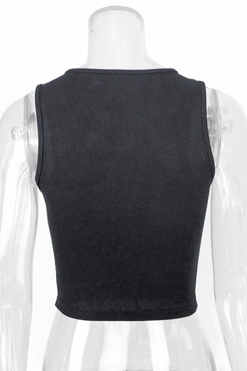 CHEST HOLLOW OUT SEXY SLIM SHORT TANKTOP_CWTTK0308 Upcycling - feasible