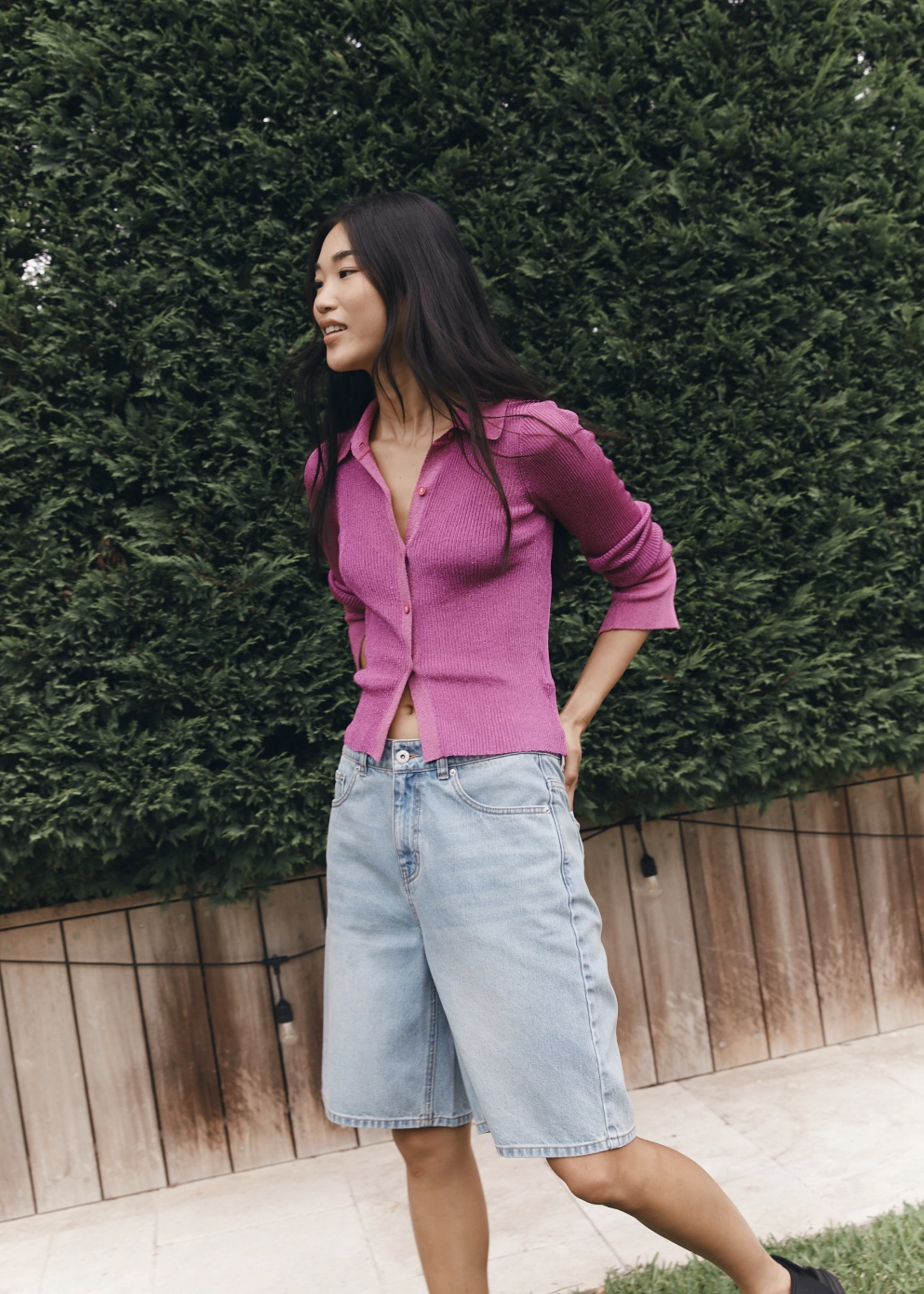 Always Fits Well Comfy Choice Lotus Denim Shorts