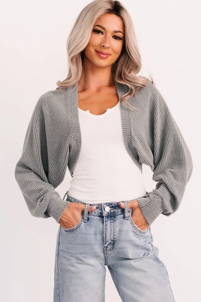 Lounge Cloud Ribbed Long Sleeve Shrug (Green Moss) Adjustable Cuff Durable Corrosion Resistant Zippers