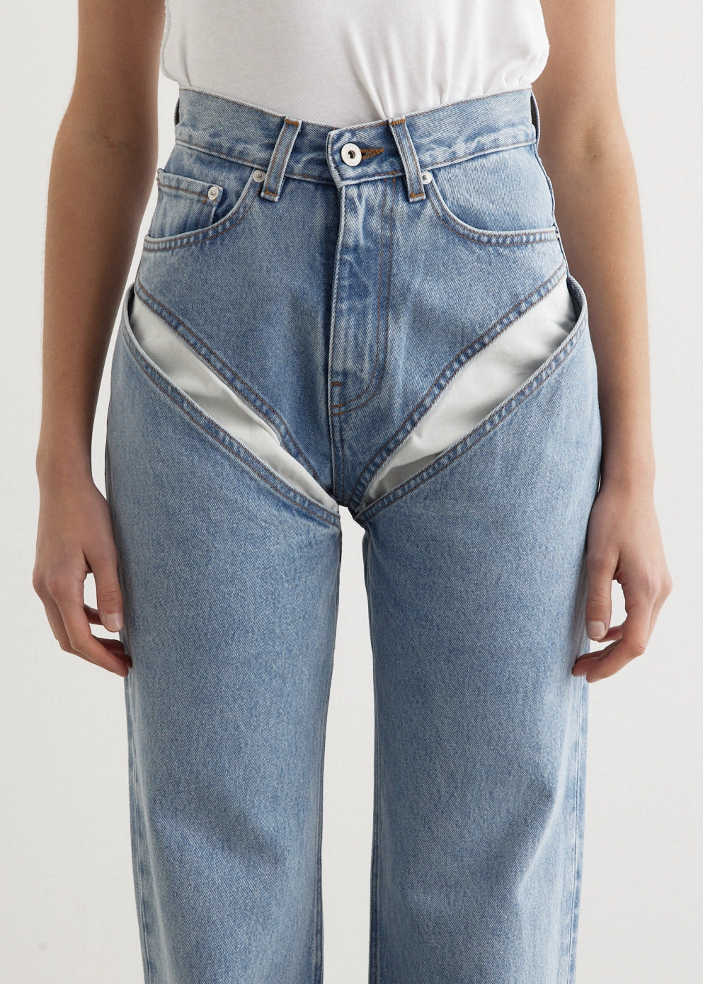 Relaxed Mood Evergreen Cut Out Jeans