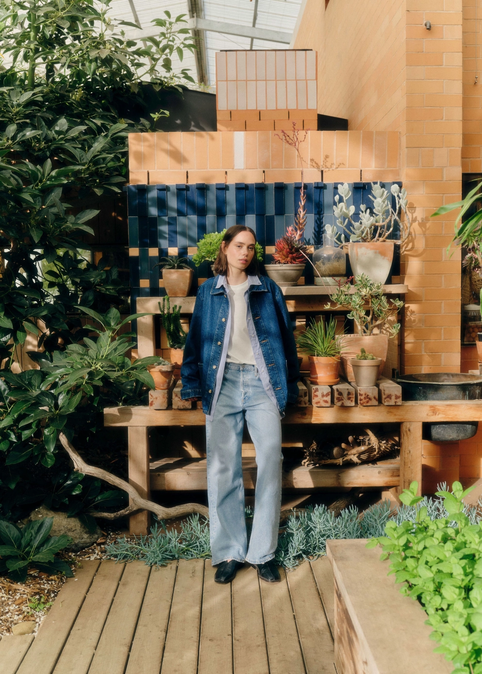 Low Slung Baggy Jeans Morning Stroll Outdoor Adventure Date Night