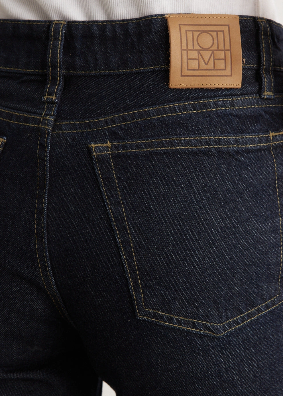 Daily Go-To Crosshatch Stitching Low Taper Denim Jeans 32"