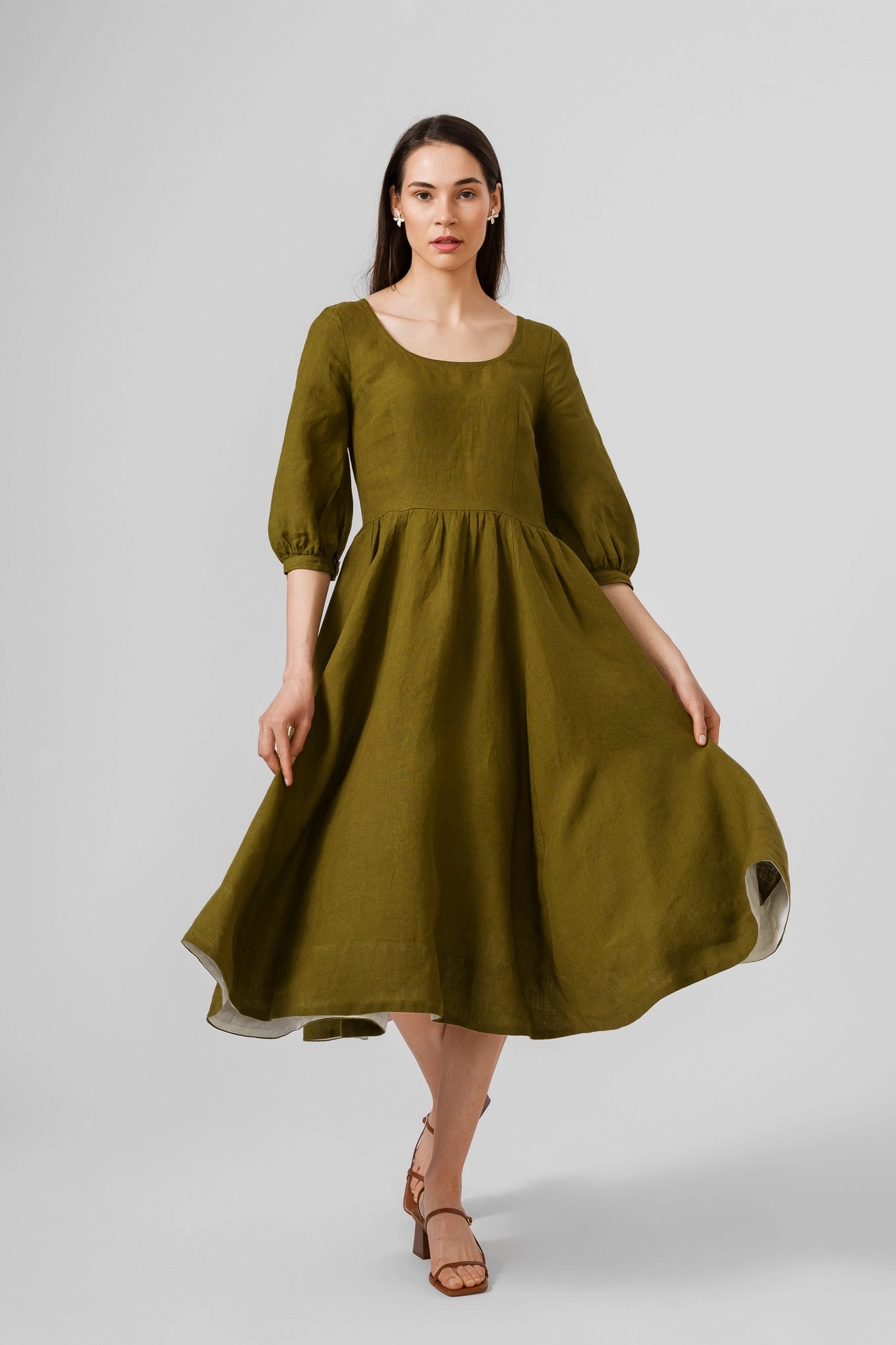 Carmen dress, 3/4 Sleeve Abrasion-resistant