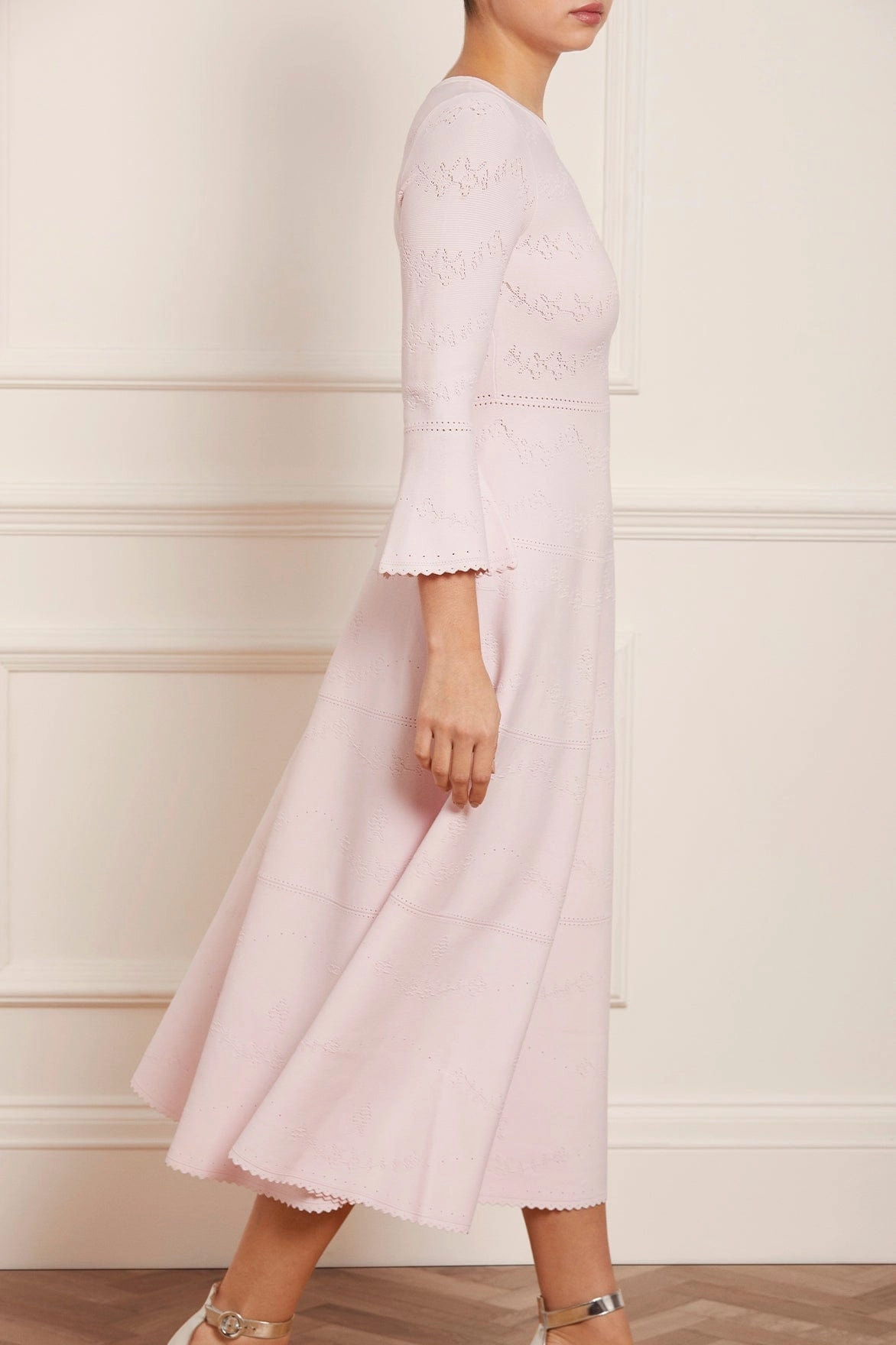LanolinFree Wool Processing Pretty Pointelle Knit Ankle Gown