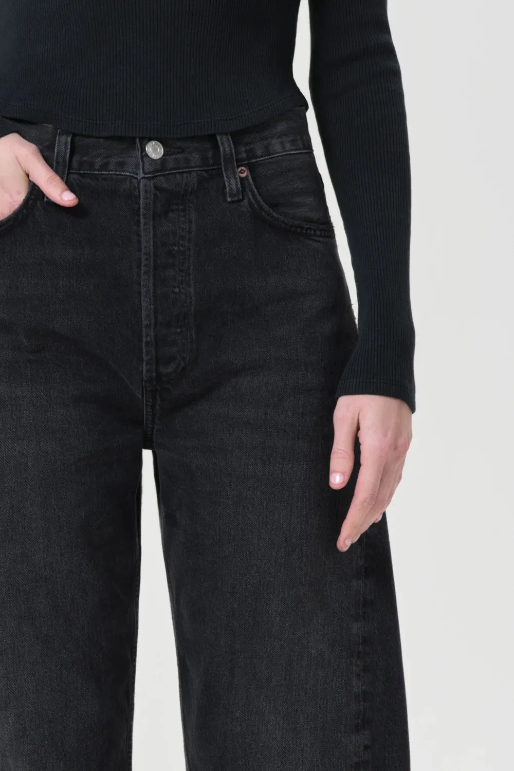 Luna High Rise Pieced Taper Utility Look Durable Triple Stitched Seams