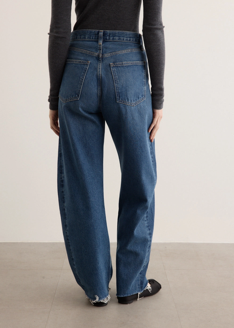 Flexible Fit Weekend Style Casual Parent Style Luna Pieced Jeans