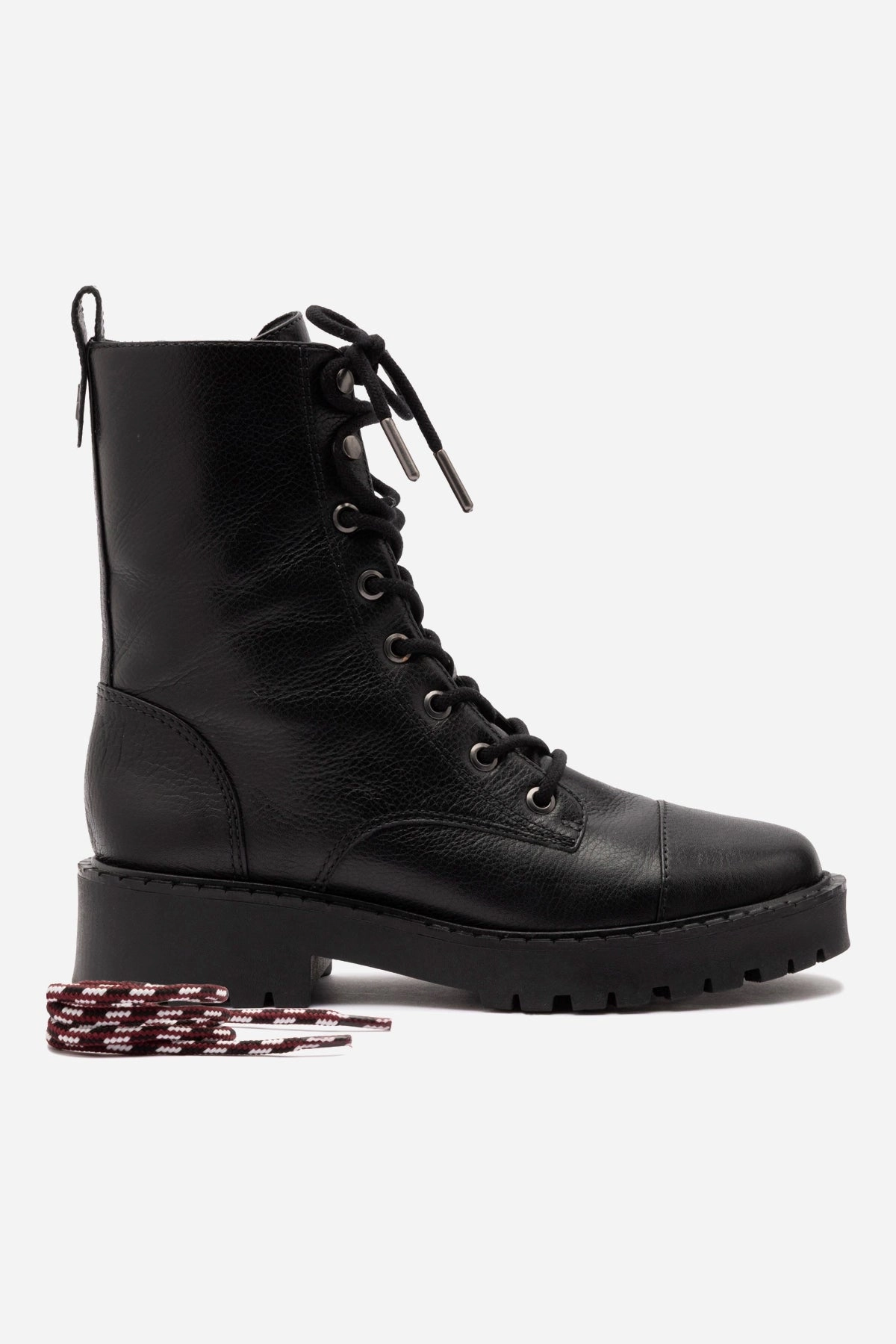 Shock Absorbing Functional Minimalist Trinity Boot In Black Leather