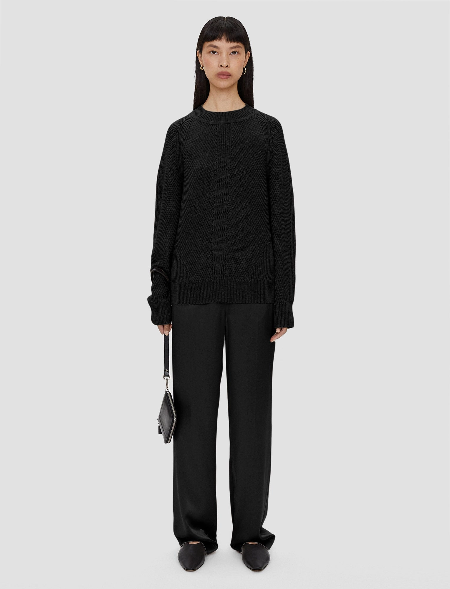 Luxe Cardigan Stitch Round Neck Jumper Pure Shape LowImpact Knitting