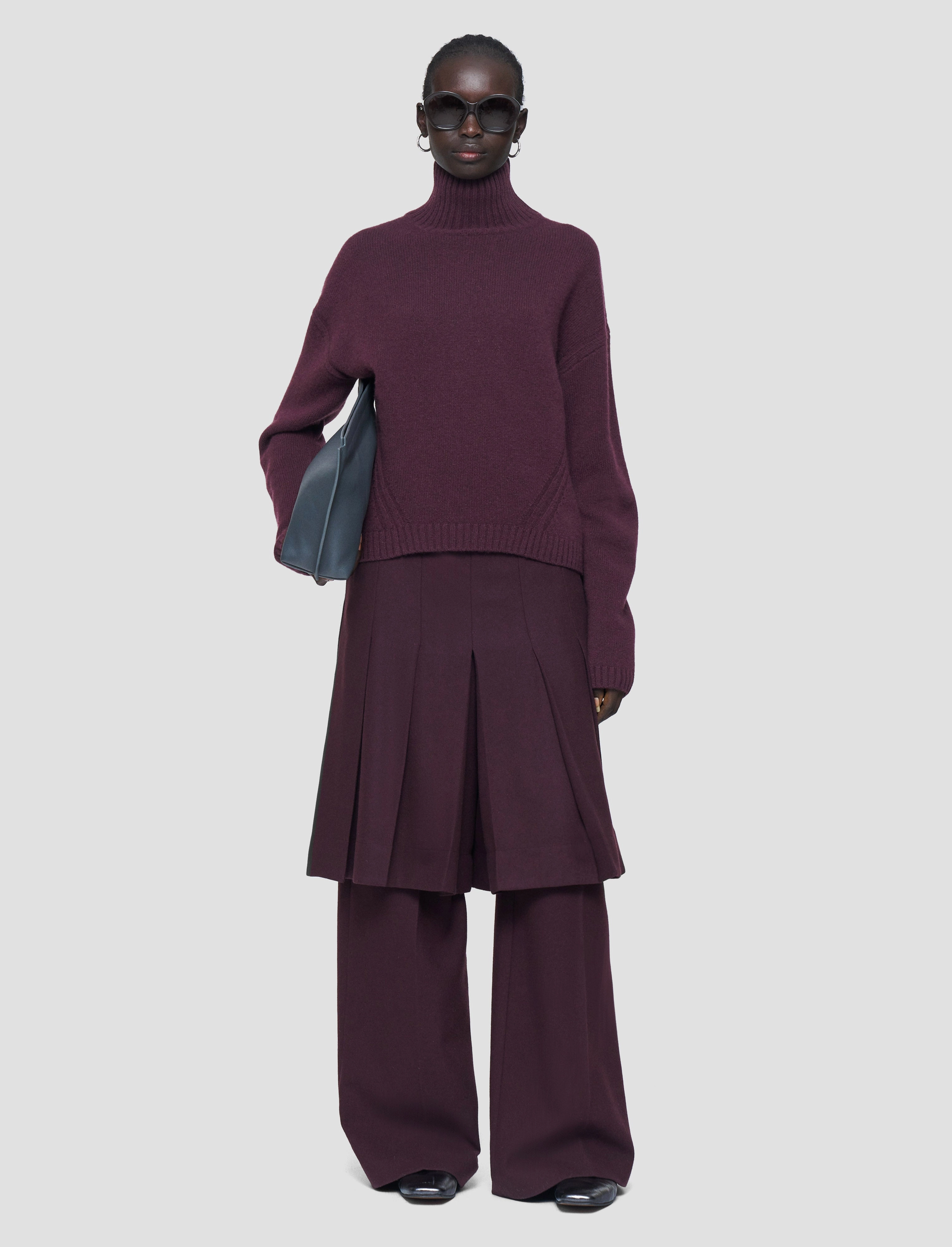 Luxe Cashmere High Neck Jumper Daily Layers Stretchable Material