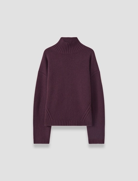 Luxe Cashmere High Neck Jumper Layered Ventilation Design