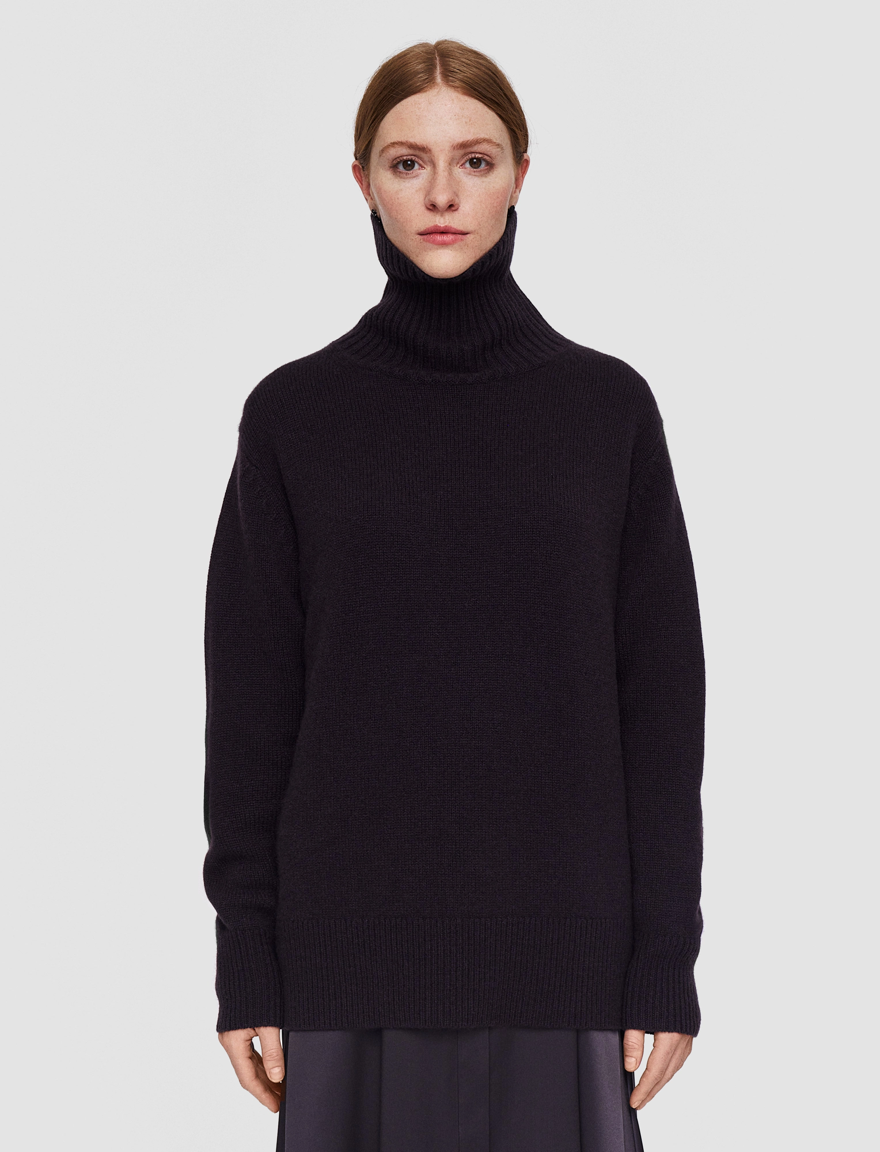 Luxe Cashmere High Neck Jumper Anti Static Finish Daily Outfit
