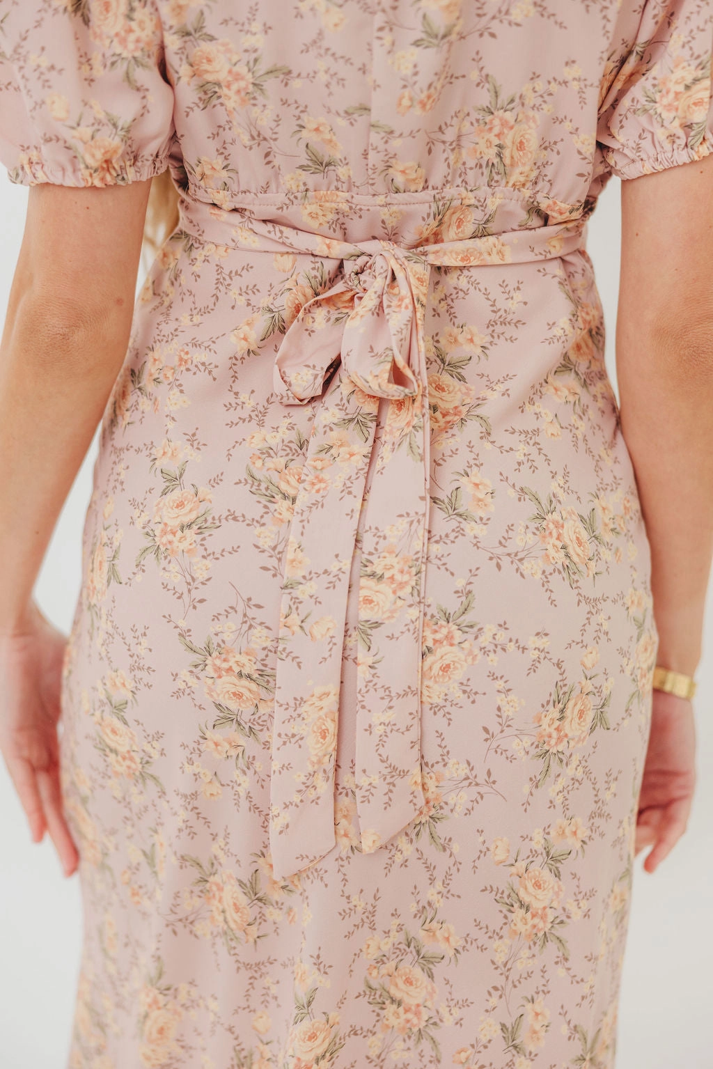 Front-Slit Annie Maxi Dress in Dusty Rose