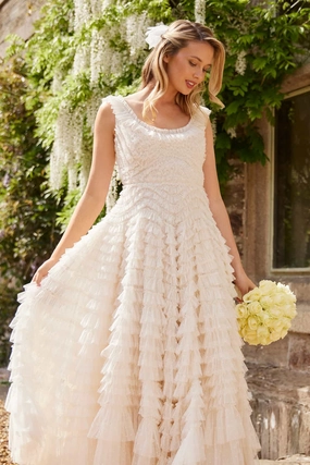 Hattie Scoop Neck Ankle Gown Family Glow Vacation Outfit