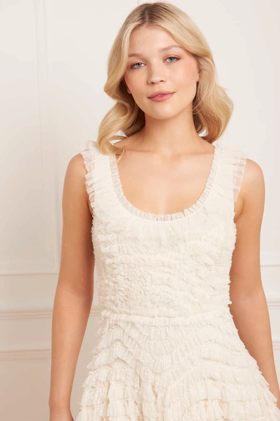 Hattie Scoop Neck Ankle Gown Trendy Cut Office Casual