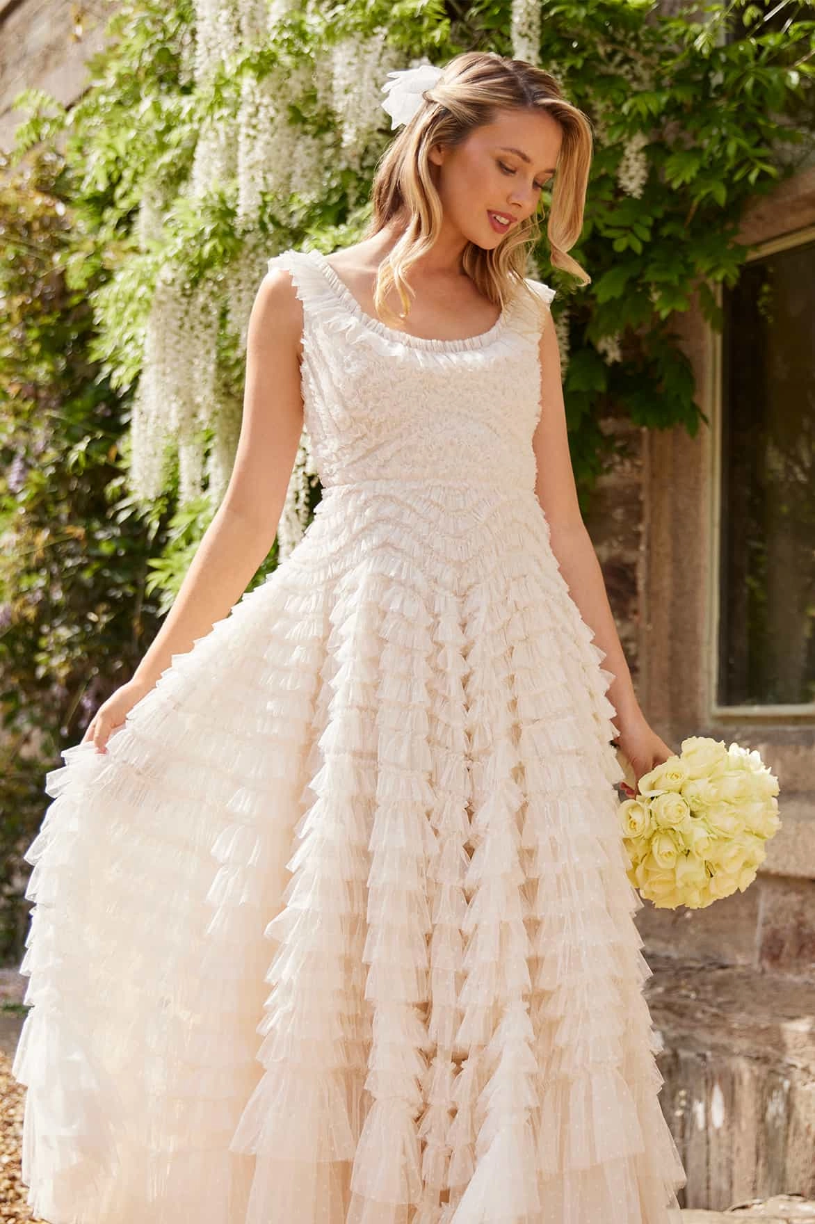 Hattie Scoop Neck Ankle Gown Family Glow Vacation Outfit