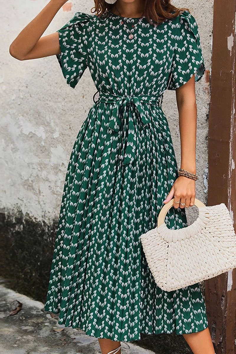 Balanced Look CREW NECK FLORAL PRINT DRESS_CWDSD2684