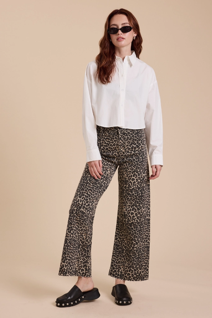 Reagan Leopard Ankle Jean Artist Vibe Sustainable Smart Casual Classic Wear