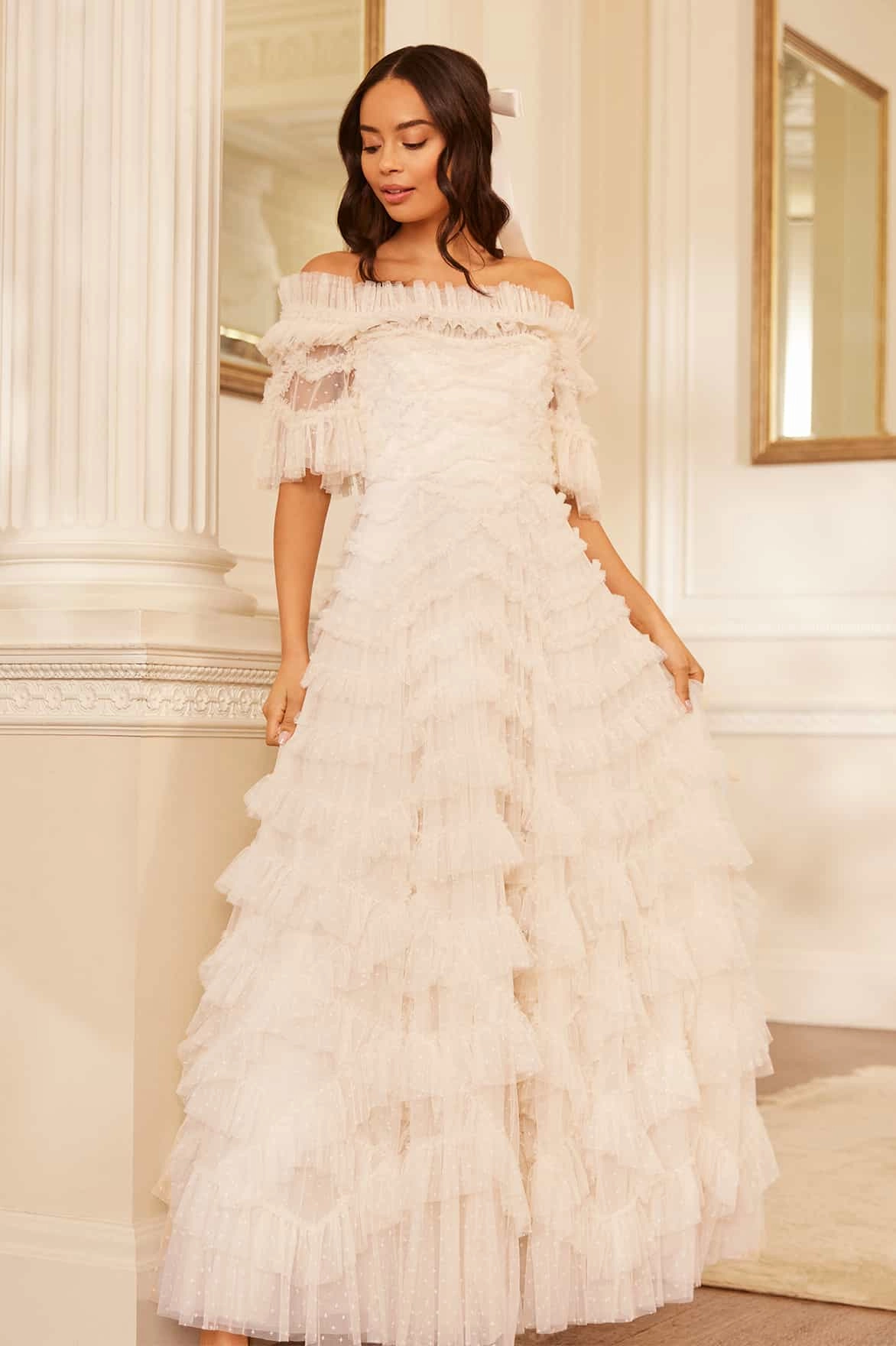 Lana Off-Shoulder Gown Elegant Cut