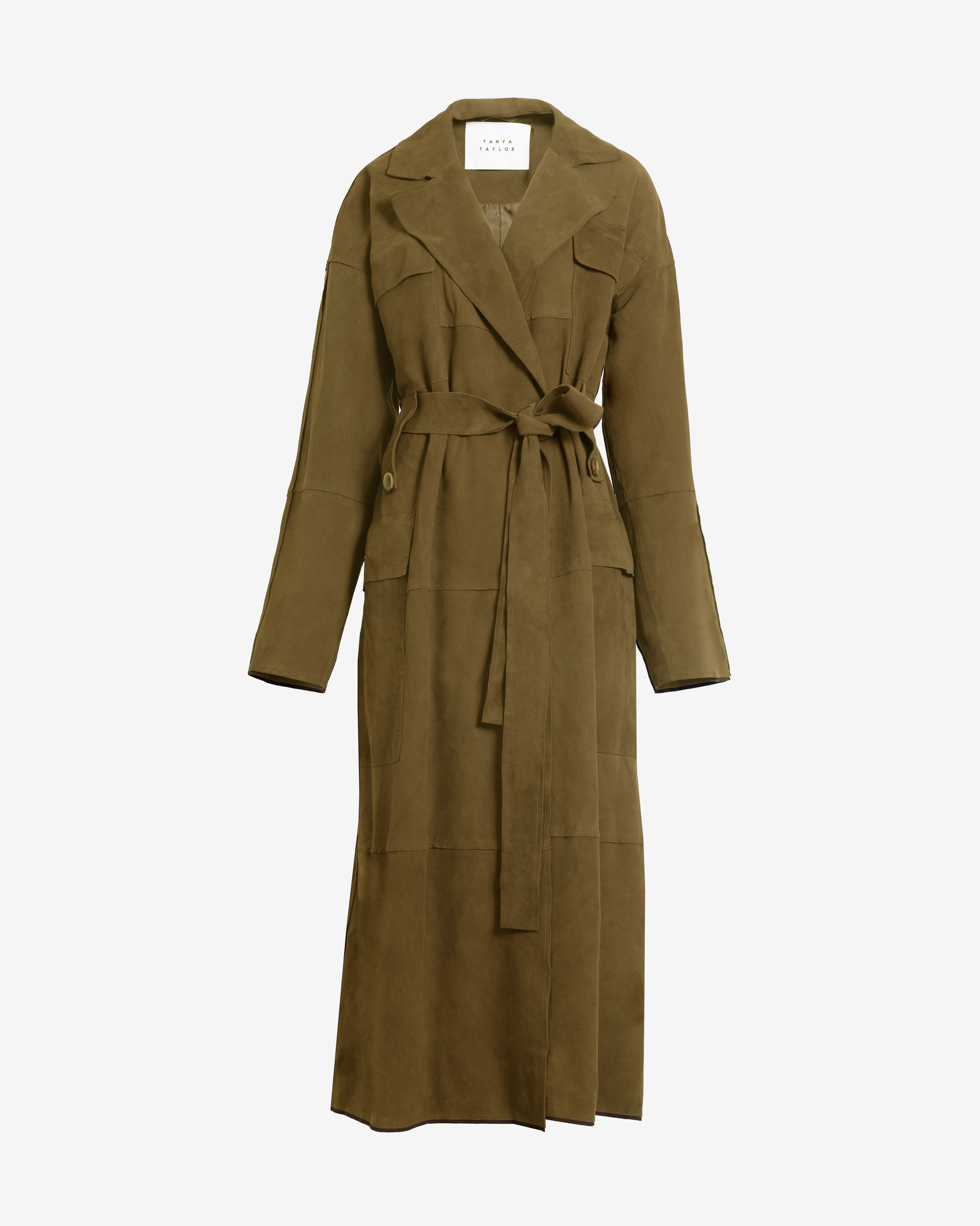 Pocket Placement Taped Seam Technology Suede Clayton Coat