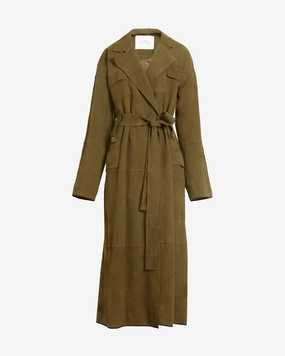 Pocket Placement Taped Seam Technology Suede Clayton Coat