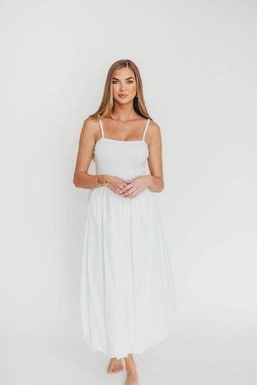 Tear-resistant Marisol Bubble Maxi Dress in Off-White *Final-Sale*