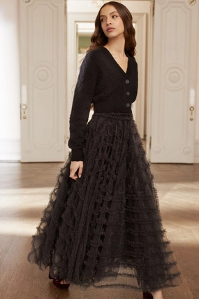 Bow Stitch Cropped Cardigan Seam Free Grab And Go