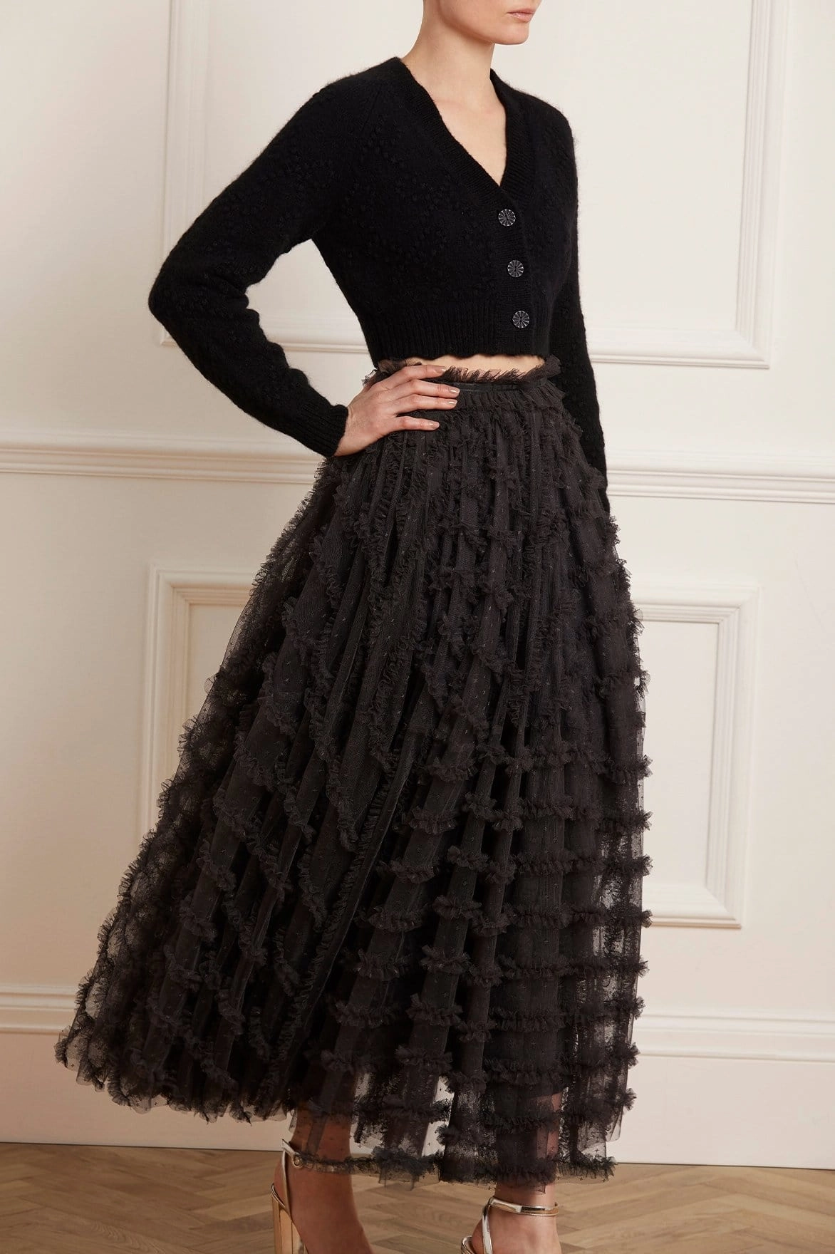 Antibacterial Treatment Bow Stitch Cropped Cardigan