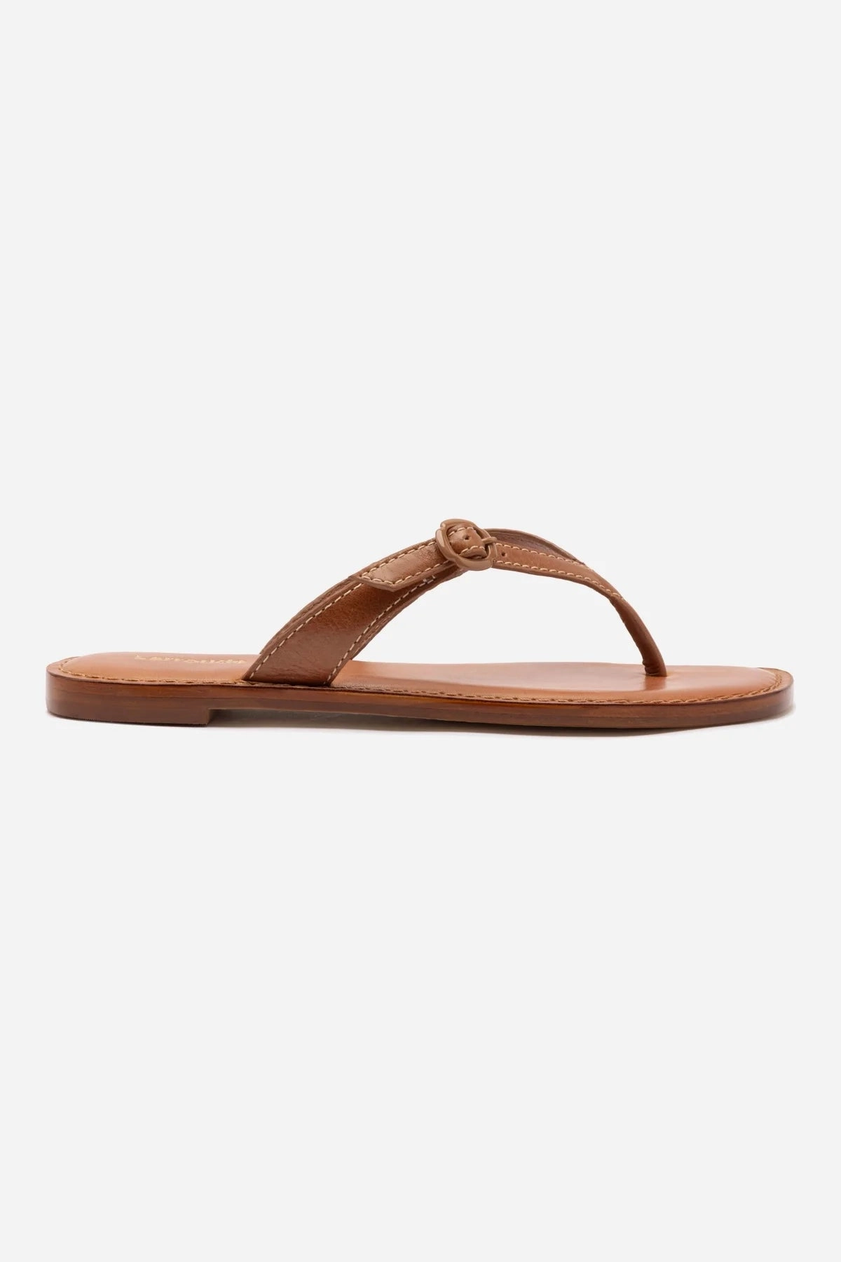 Mary Kate Flat Sandal In Caramel Leather Campus Walk Main Lane