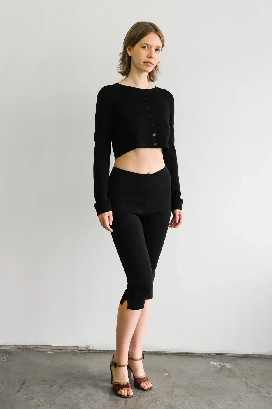 Maxine Knit Capri Durable Wear Essential Comfort