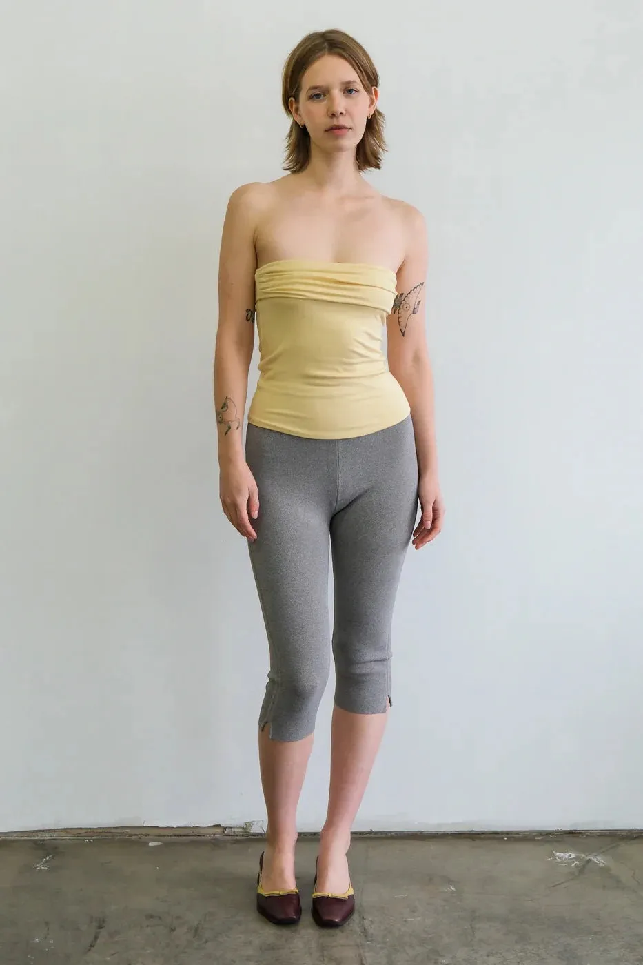 Maxine Knit Capri RecycledMaterial ReinforcedHemline