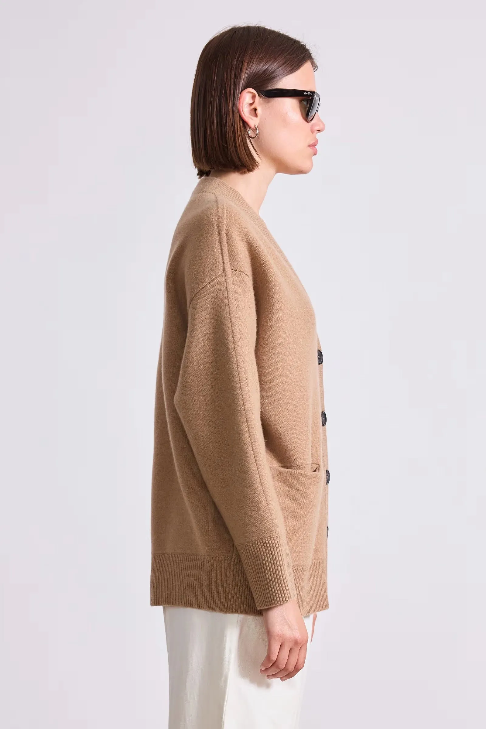 Medina Cardigan Sleek Knit Ultra Soft Merino Blend