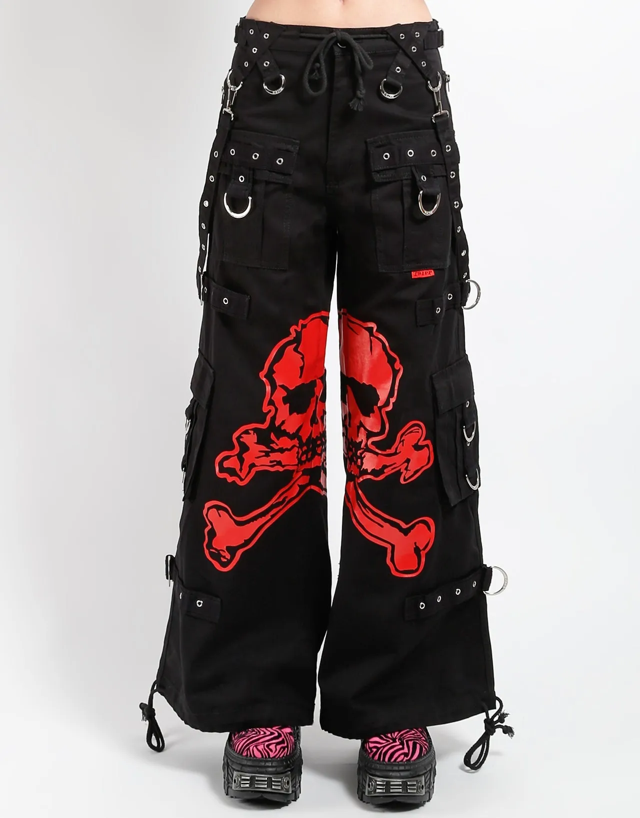 MEGA SKULL PANT RED Breathable Design