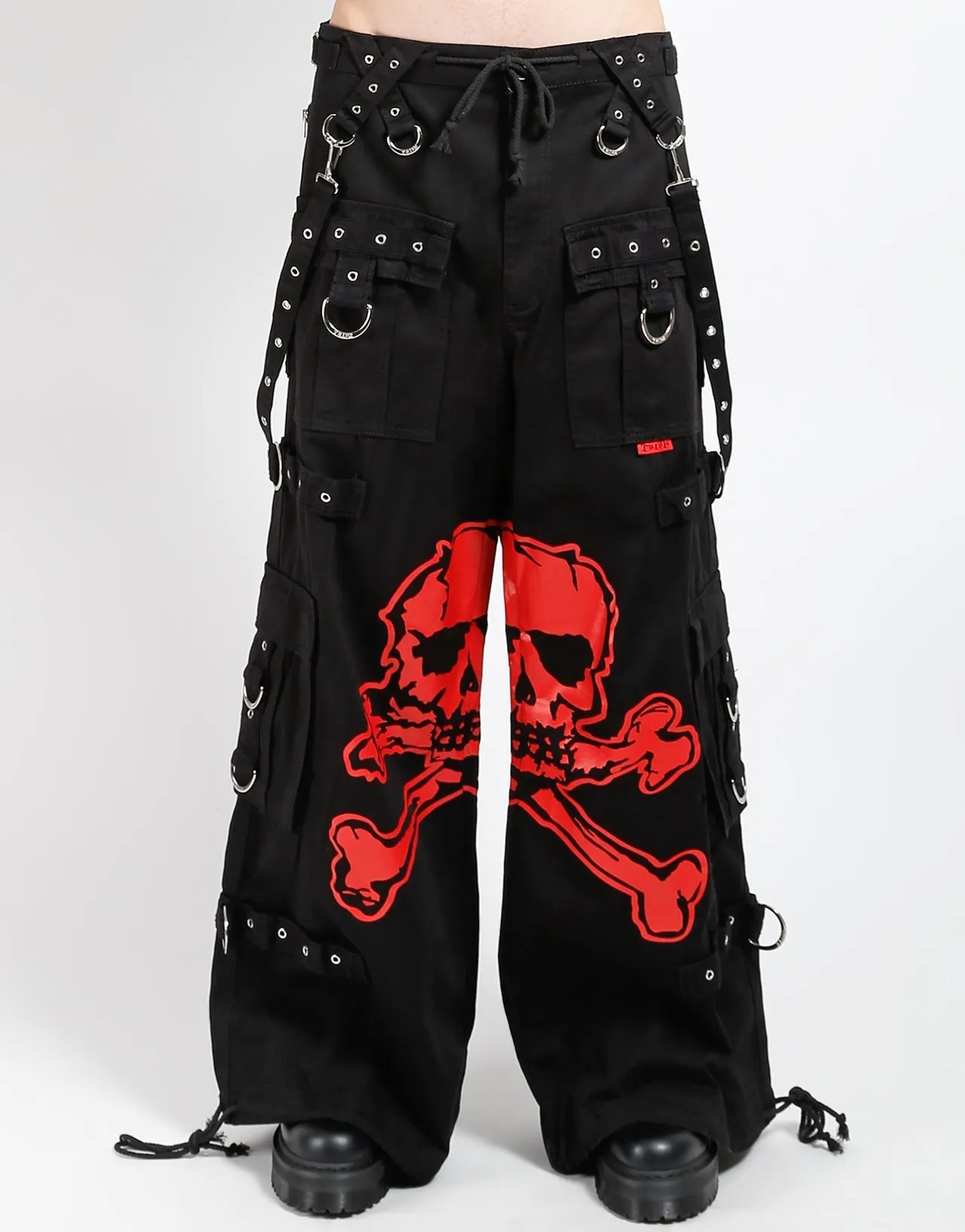Tear Resistant Design MEGA SKULL PANT RED