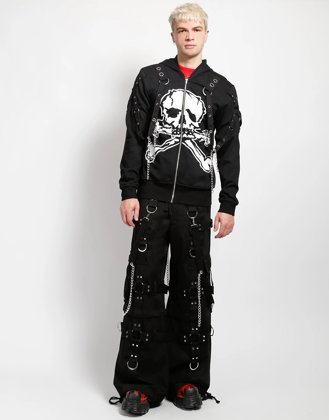 Simple Modern Piece Thermal Lining Tech MEGA SKULL HOODY