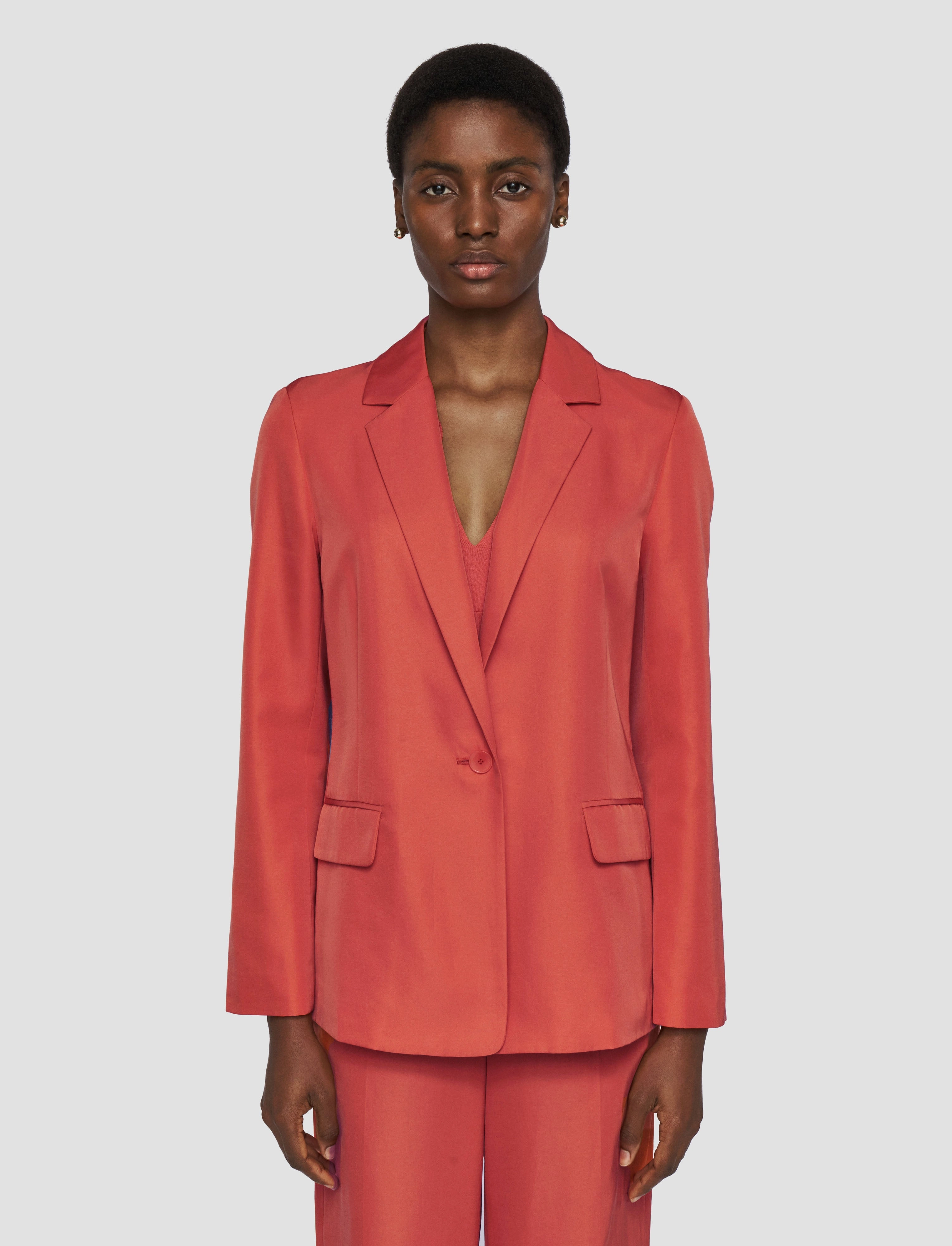 Machine-washable runway show Mela Soft Cotton Silk Jacket