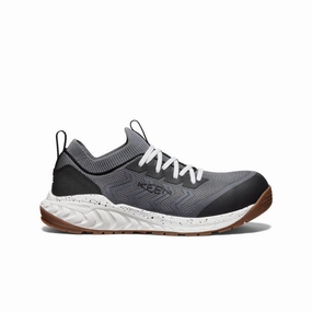 Strong Sole Anti Odor All Day Worker Men's Arvada Shift Work Sneaker (Carbon Toe)  |  Steel Grey/Gum