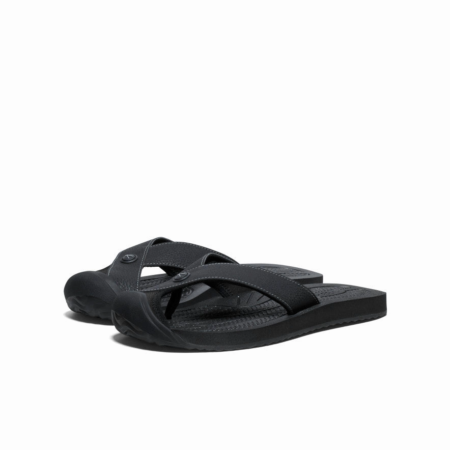 light shoes Adventure Time Men's Barbados Flip-Flop  |  Black/Steel Grey