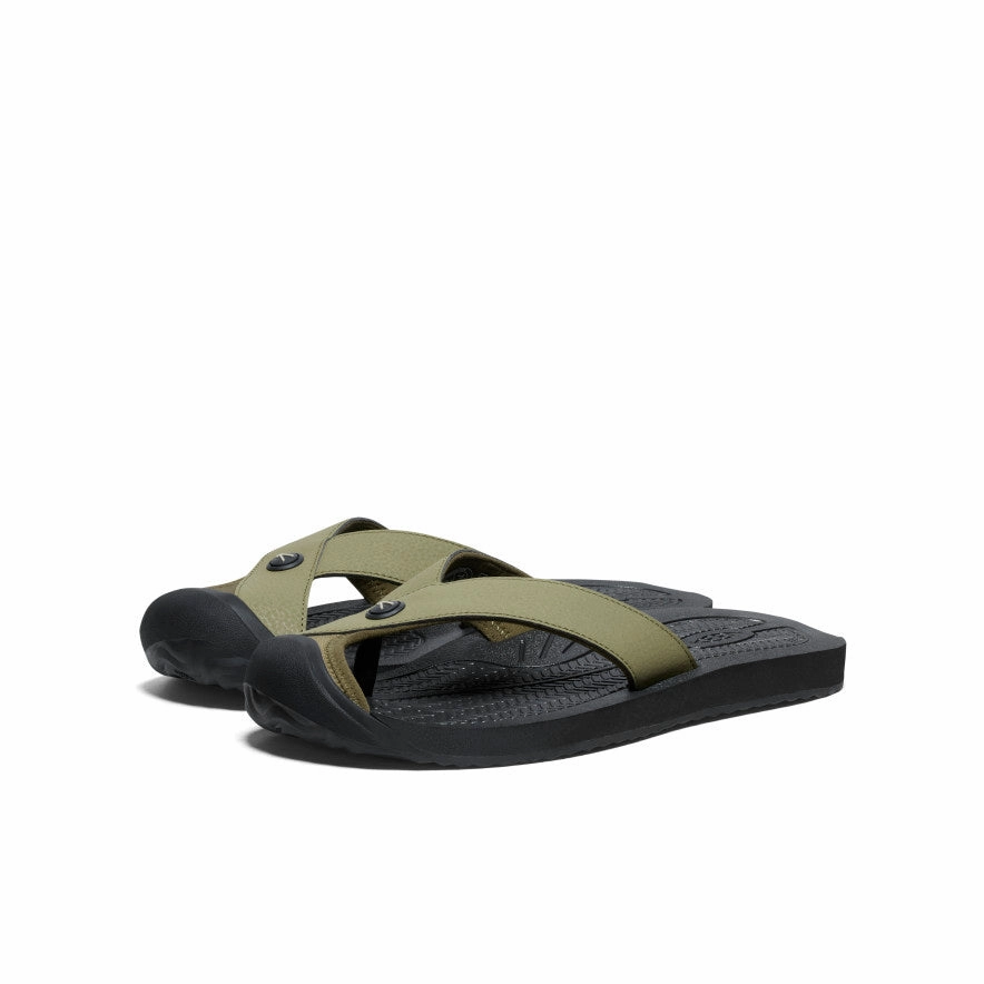 Odor Resistant Men's Barbados Flip-Flop  |  Martini Olive/Black