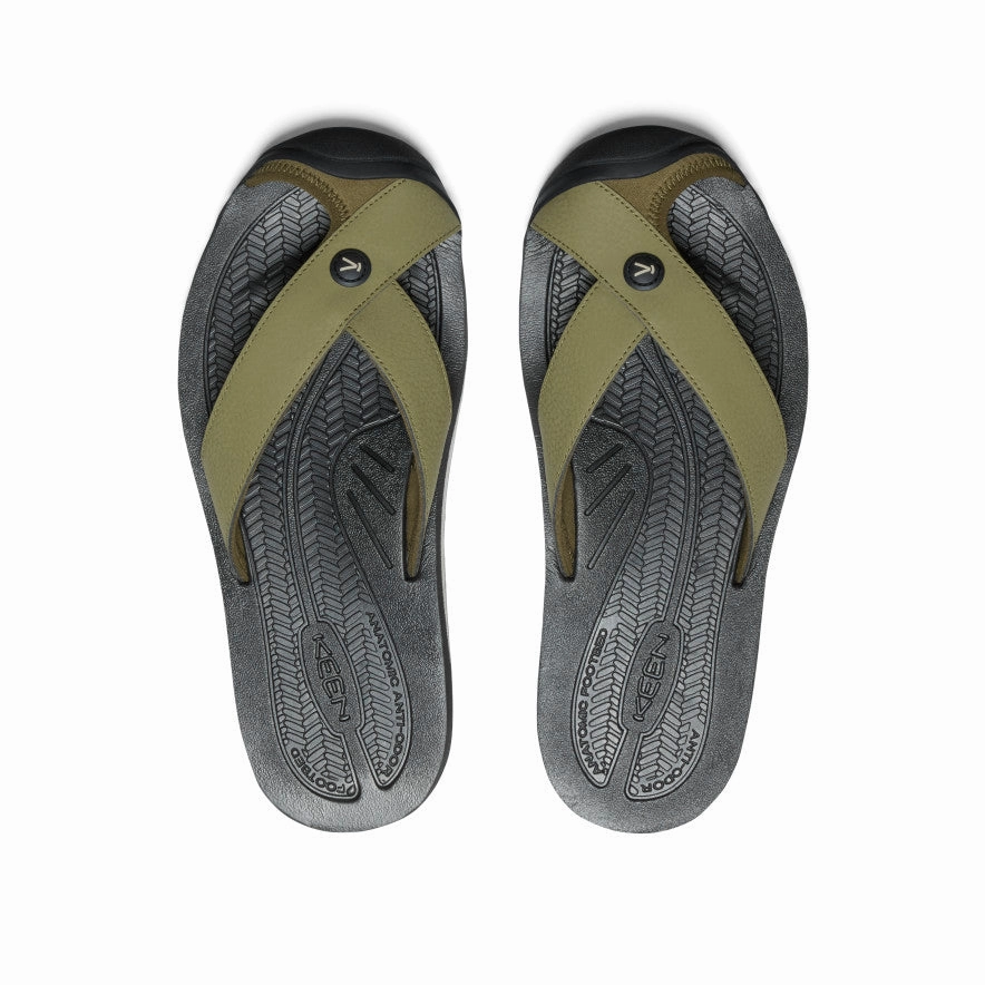 Soft Cushioning Shoes Men's Barbados Flip-Flop  |  Martini Olive/Black