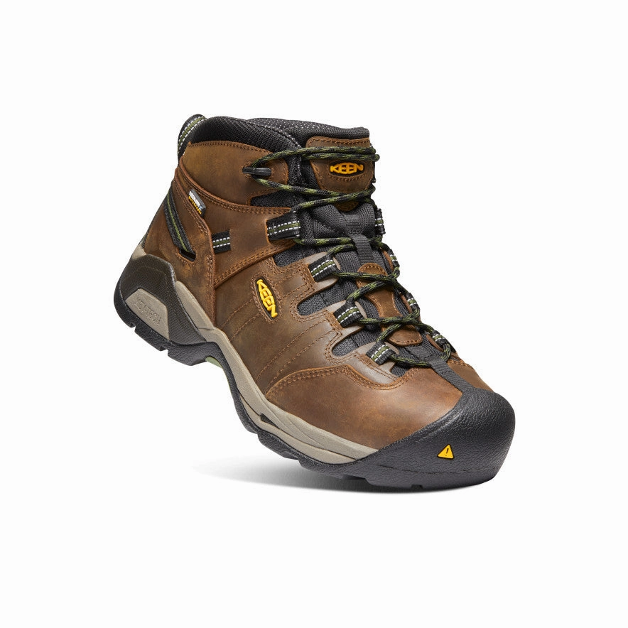 Men's Detroit XT Waterproof Boot (Steel Toe)  |  Cascade Brown/Bronze Green Padded Collar Support