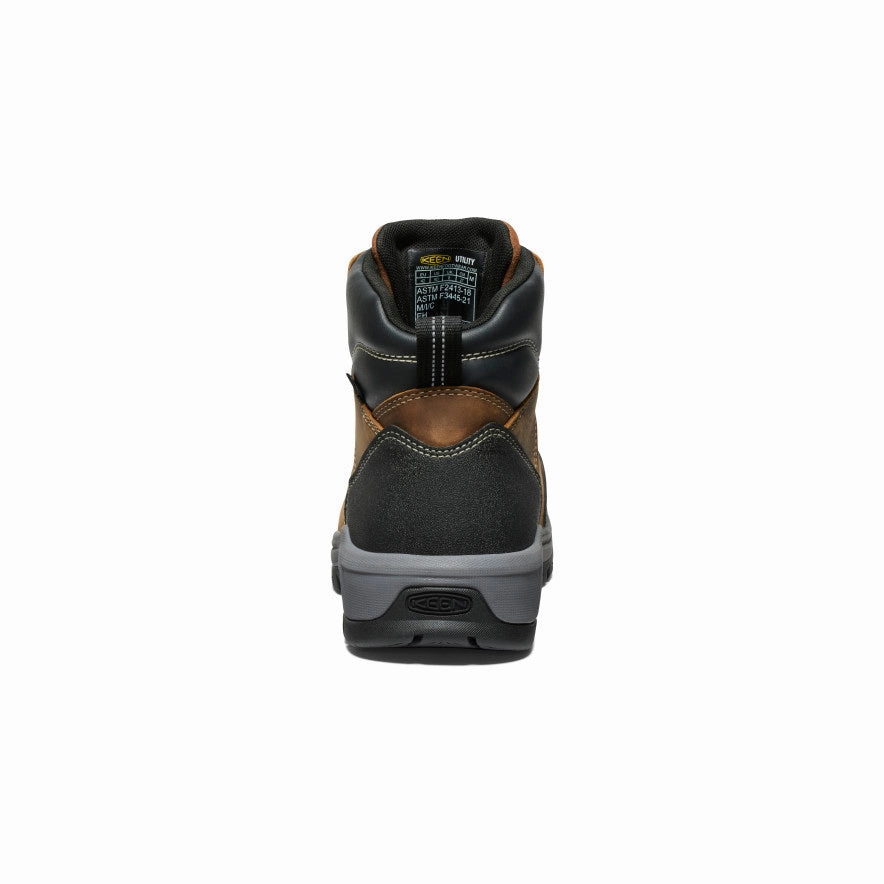 Tough Fit Rollbar Stability Men's Evanston 6" Waterproof Boot (Carbon Toe)  |  Bison/Black