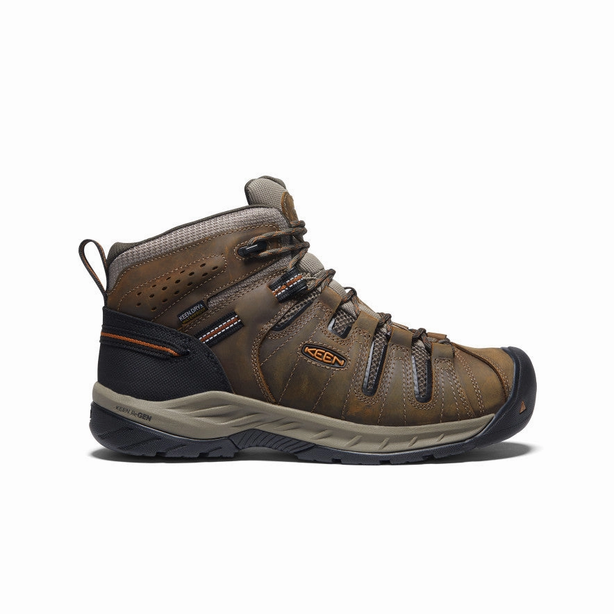 Classic Comfort Matte Tone Men's Flint II Waterproof Mid (Soft Toe)  |  Black Olive/Brindle
