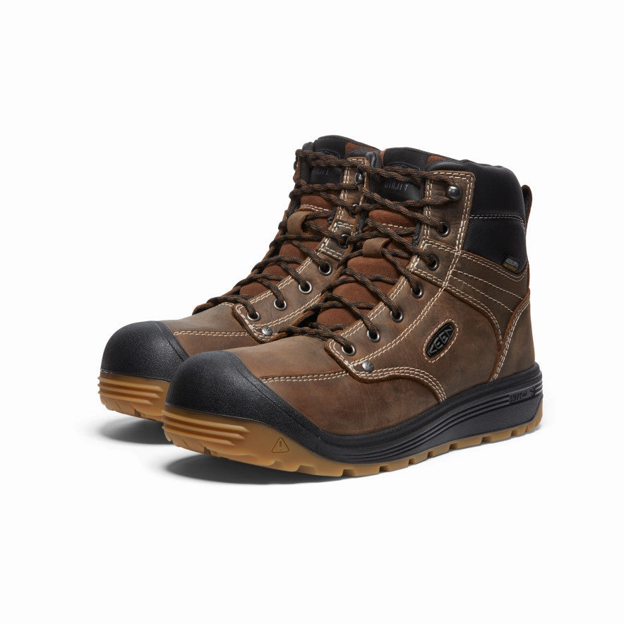 Men's Fort Wayne 6" Waterproof (Soft Toe)  |  Dark Earth/Gum Modern Design Comfortable ankle support