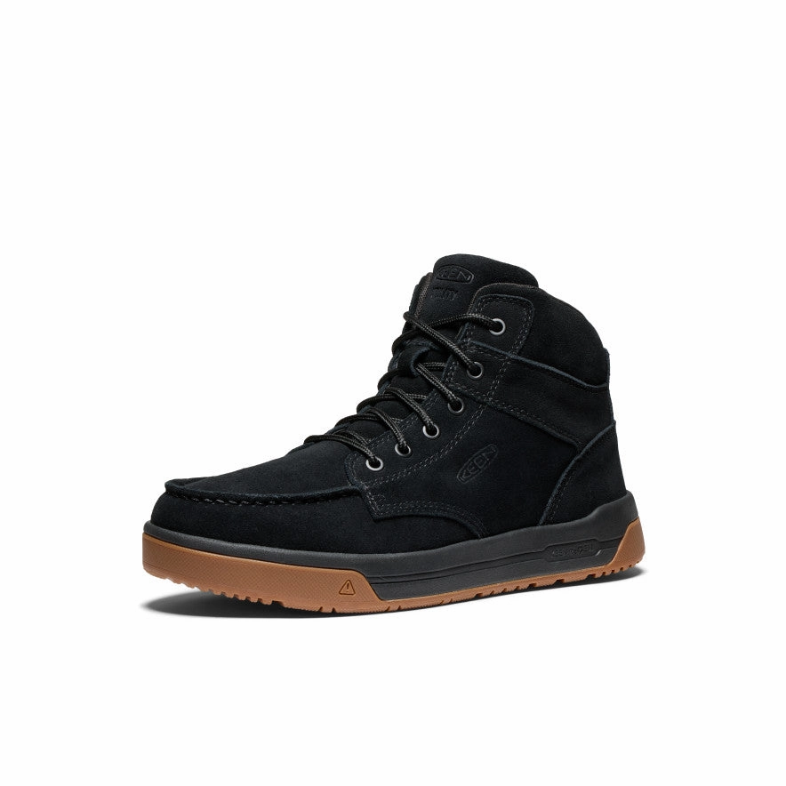 Quick Slip Korean Trend Men's Gibson Boot (Soft Toe)  |  Black/Gum